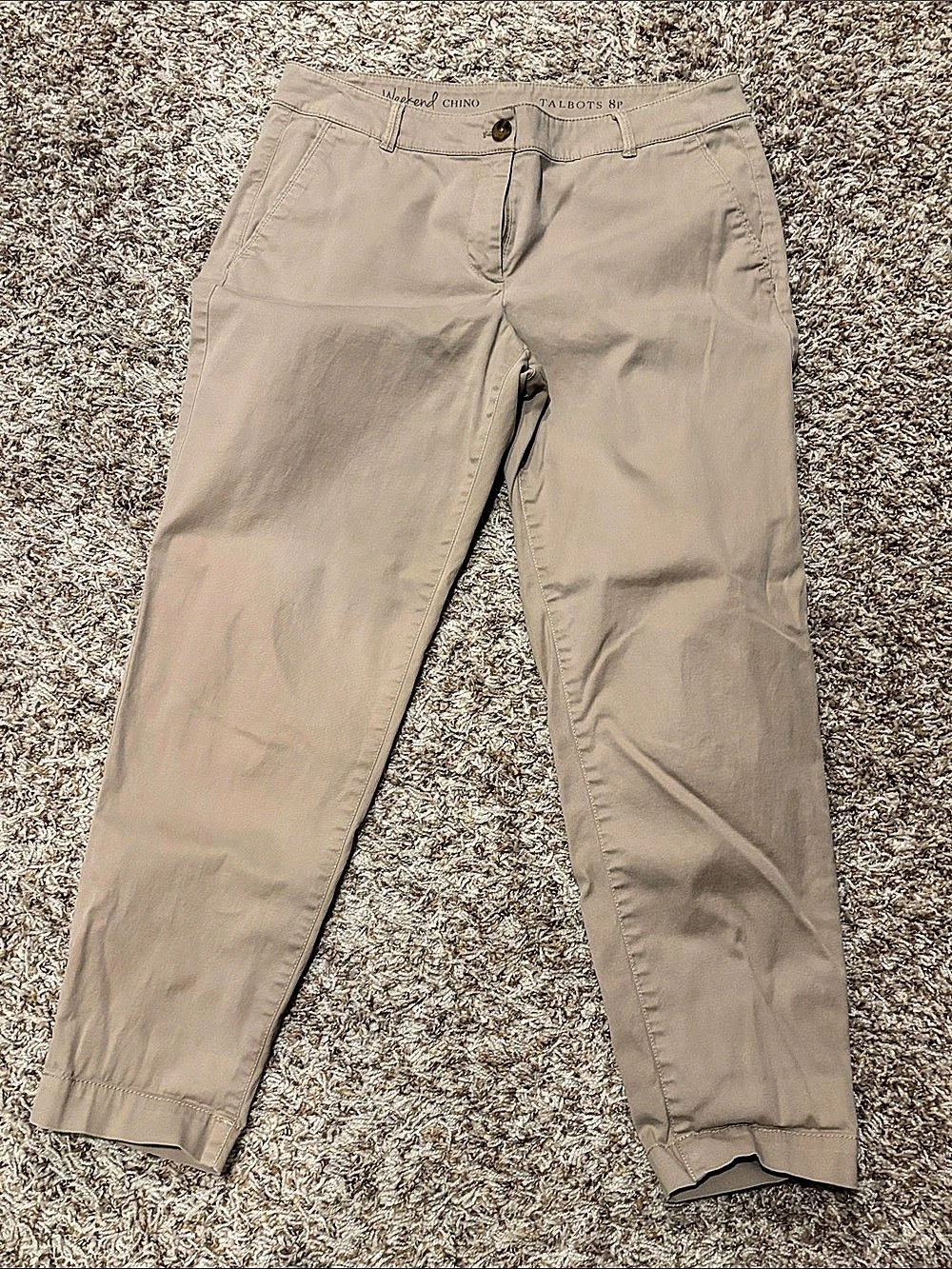 Talbots Weekend Chino Straight Leg Cotton Pants Size 8P